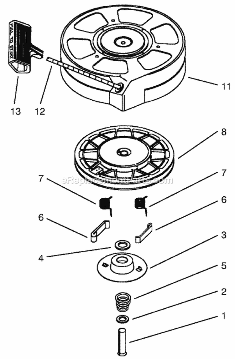 Page G Diagram and Parts List for 28222 7900001-7999999 - 1997 Lawn Boy Snow Blower